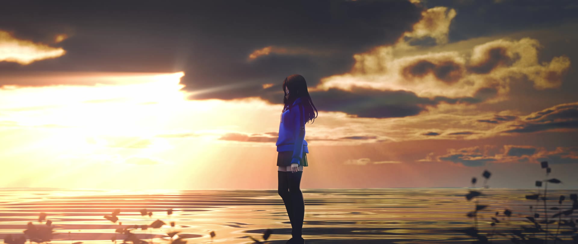 waterworld at dusk